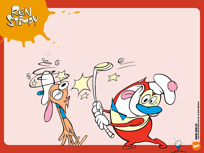 Ren and Stimpy golfing