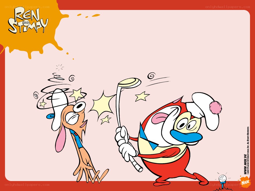 Ren and Stimpy golfing