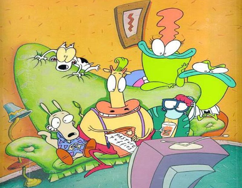 Ren and Stimpy on the couch