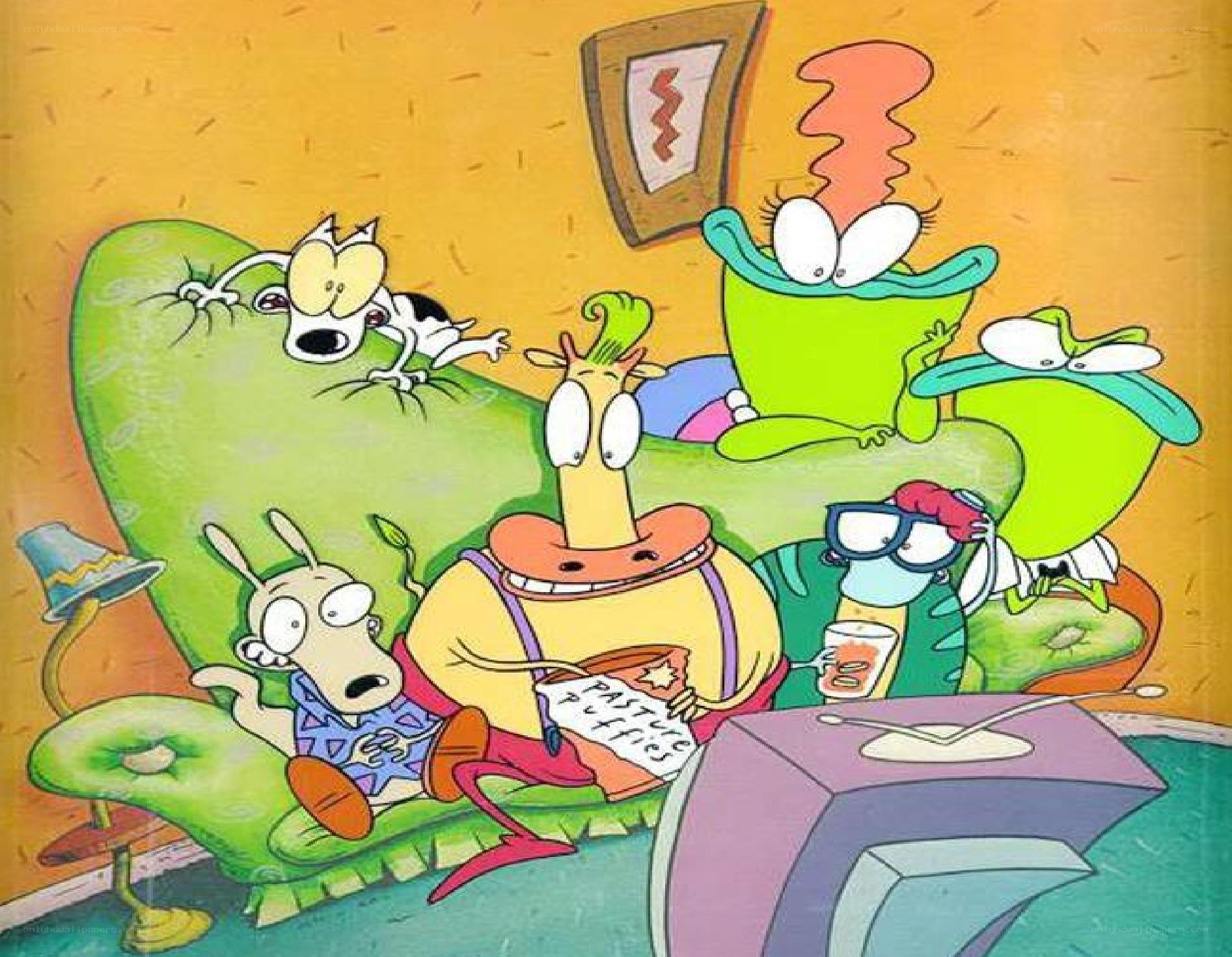 Ren and Stimpy on the couch