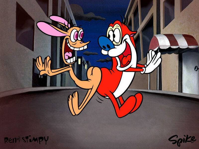 Ren and Stimpy running