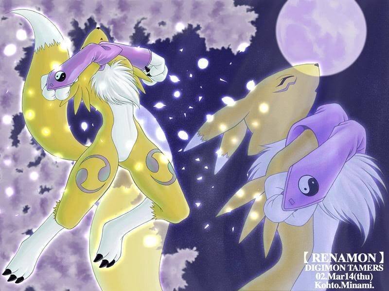 Renamon in moonlight