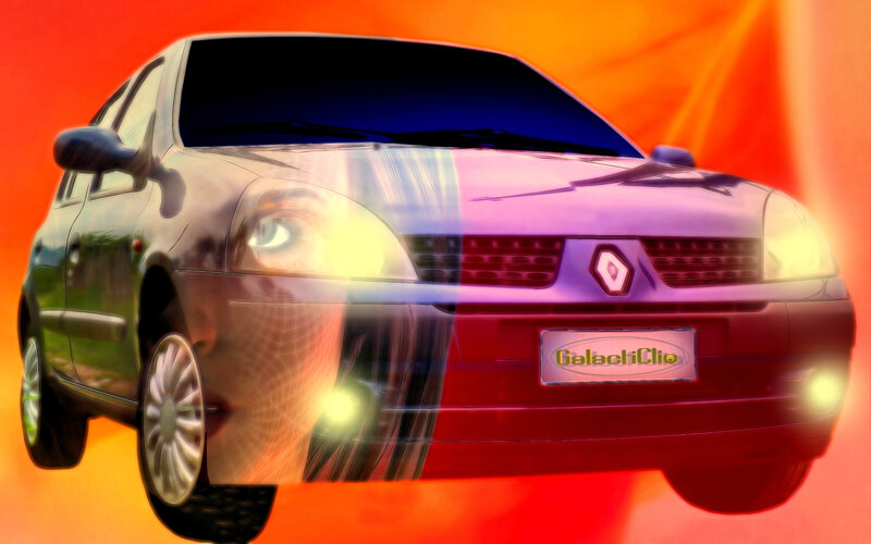 Renault Clio with digital effects