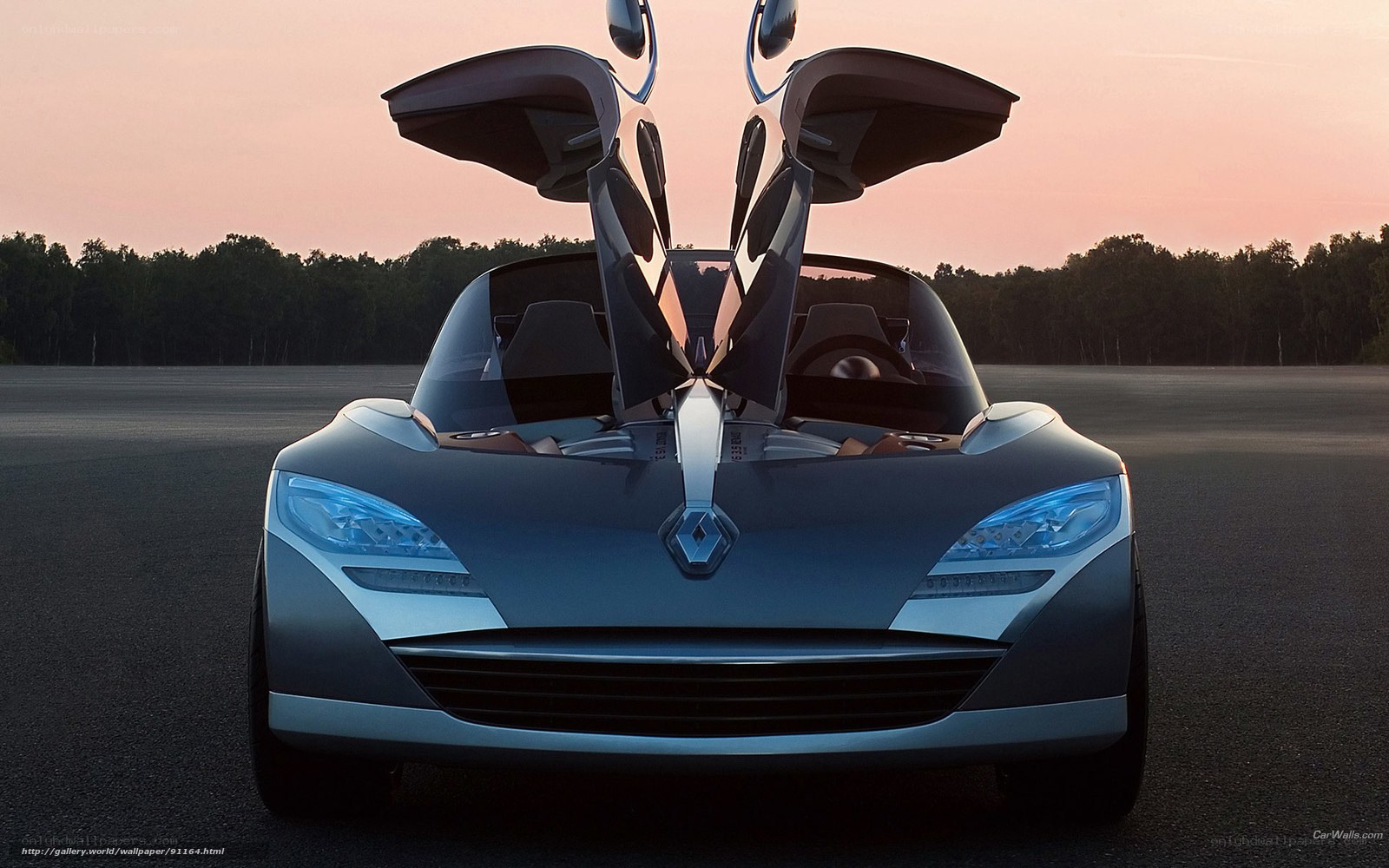 Renault concept car at sunset