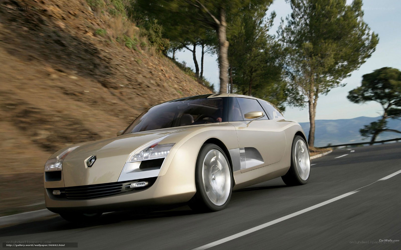 Renault concept car on road