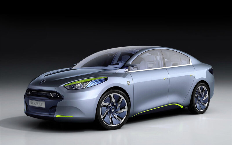 Renault Concept Car — Silver, Dramatic, 3d Render