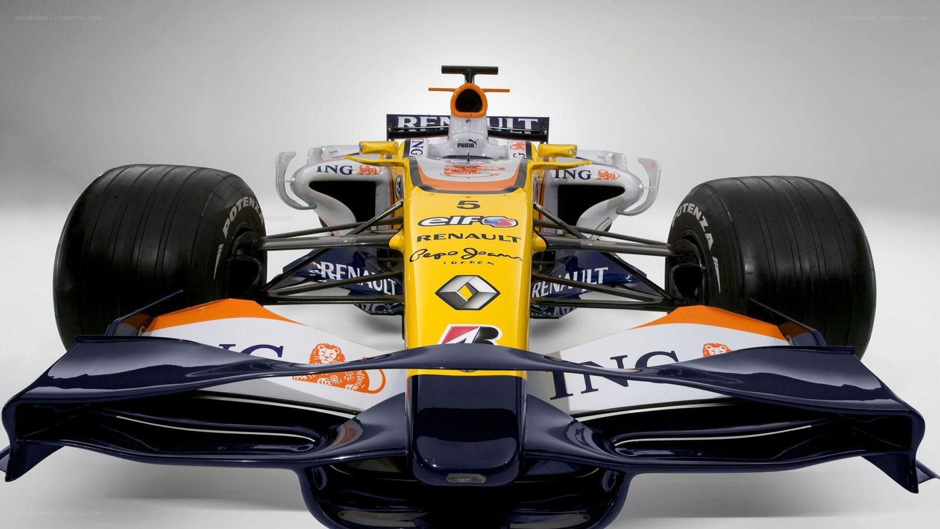 Renault F1 car front view