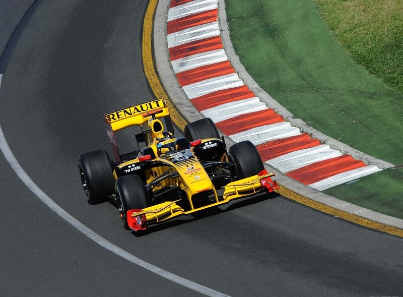 Renault F1 car on track
