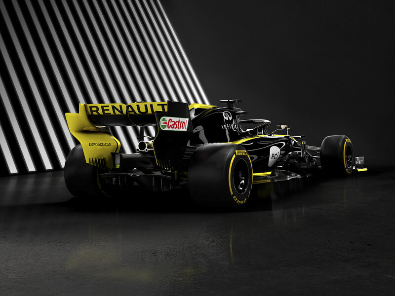 Renault Formula 1 Car — Black, Dramatic, 3d Render