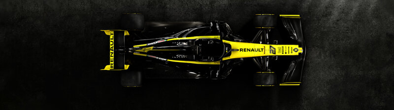 Renault Formula 1 Car — Black, Dramatic, Photograph, Wheels