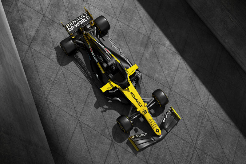 Renault Formula 1 Car — Yellow, Dramatic