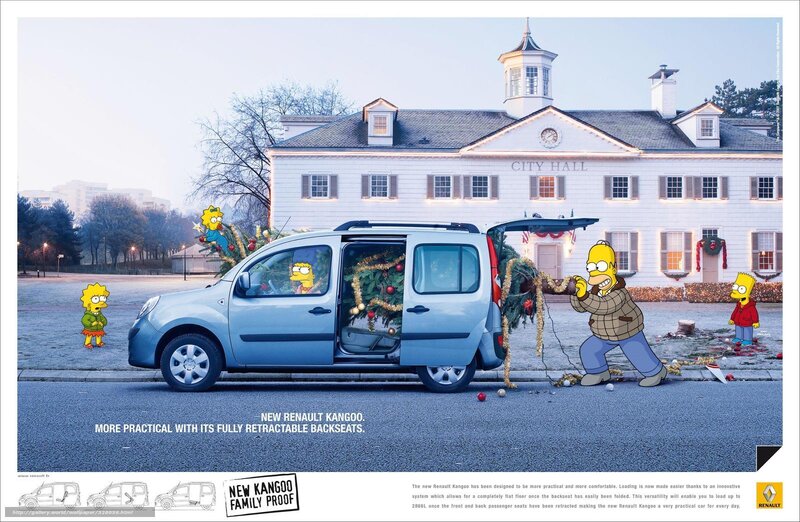 Renault Kangoo ad with Simpsons