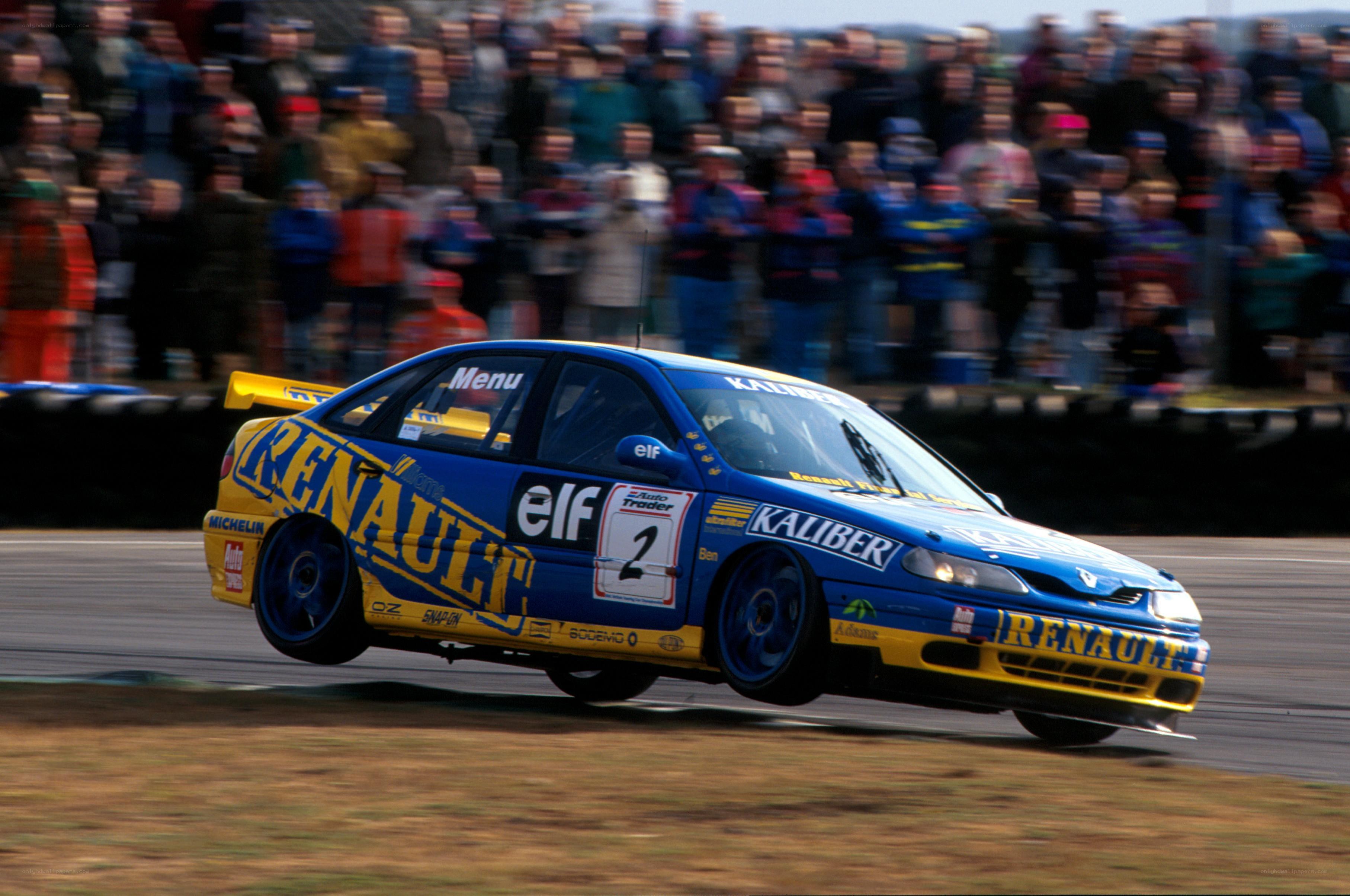 Renault race car on track