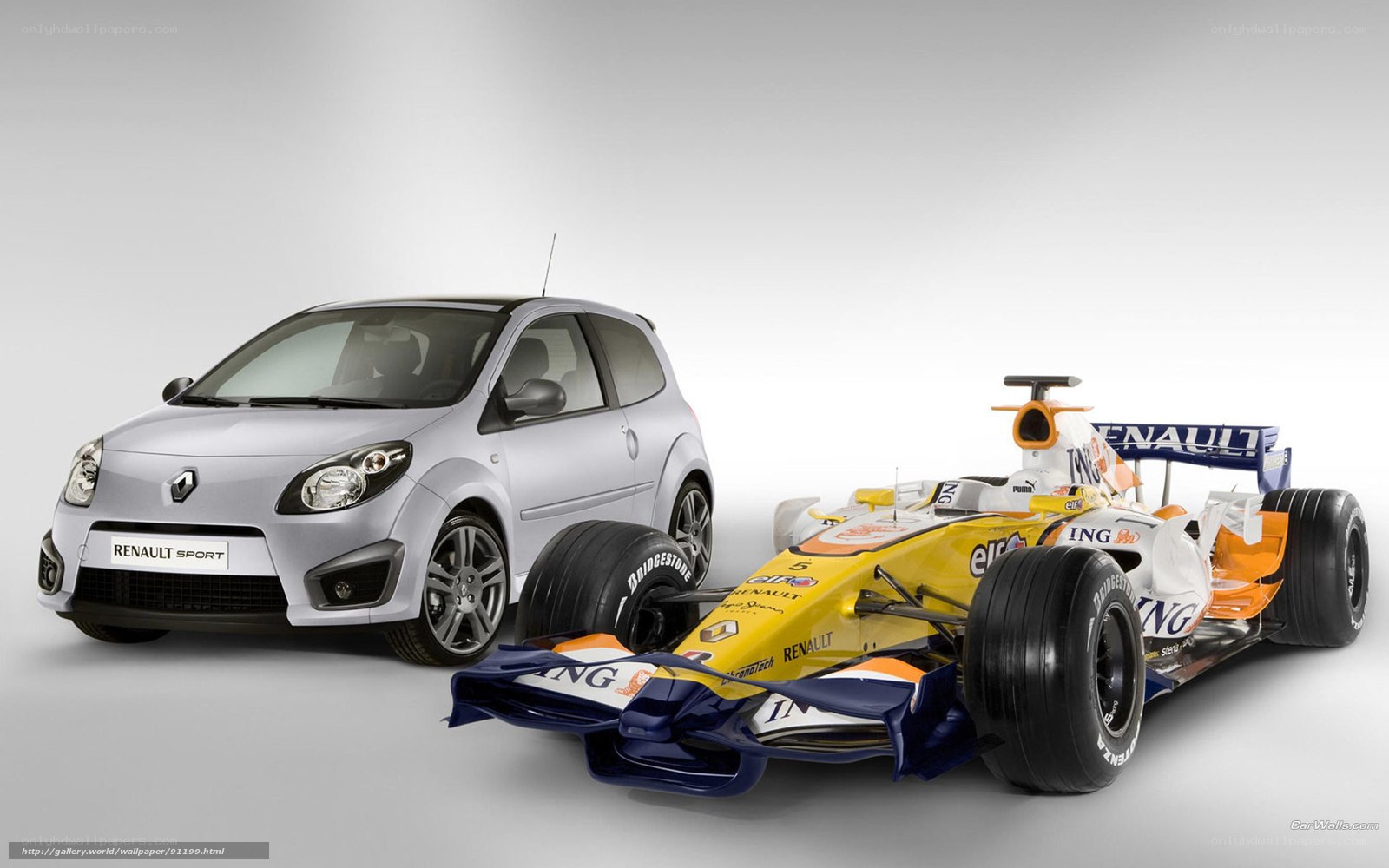 Renault Sport car and Formula 1 car