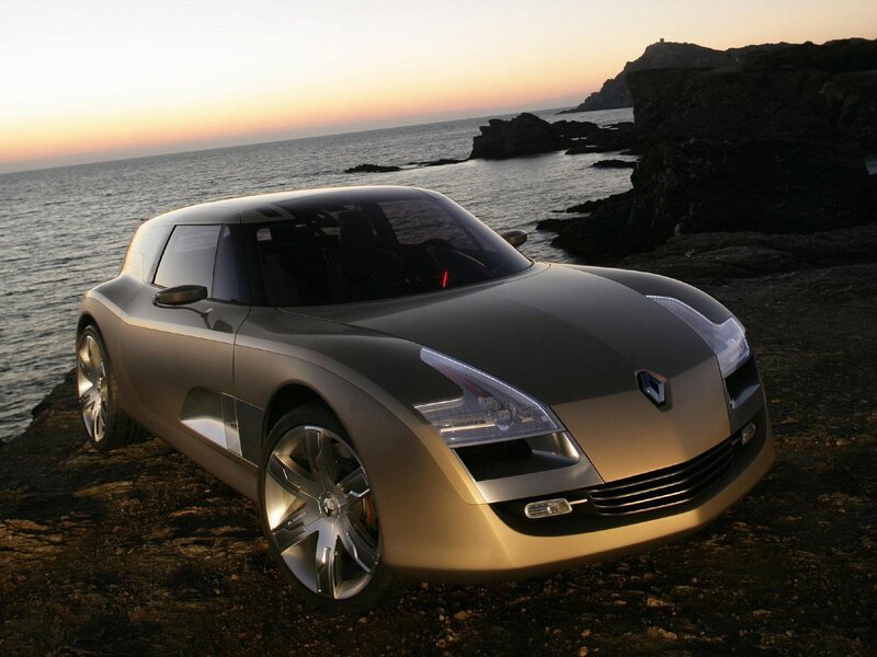 Renault sports car on coast