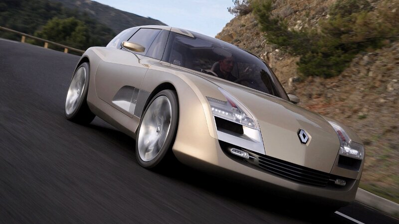 Renault sports car on winding road
