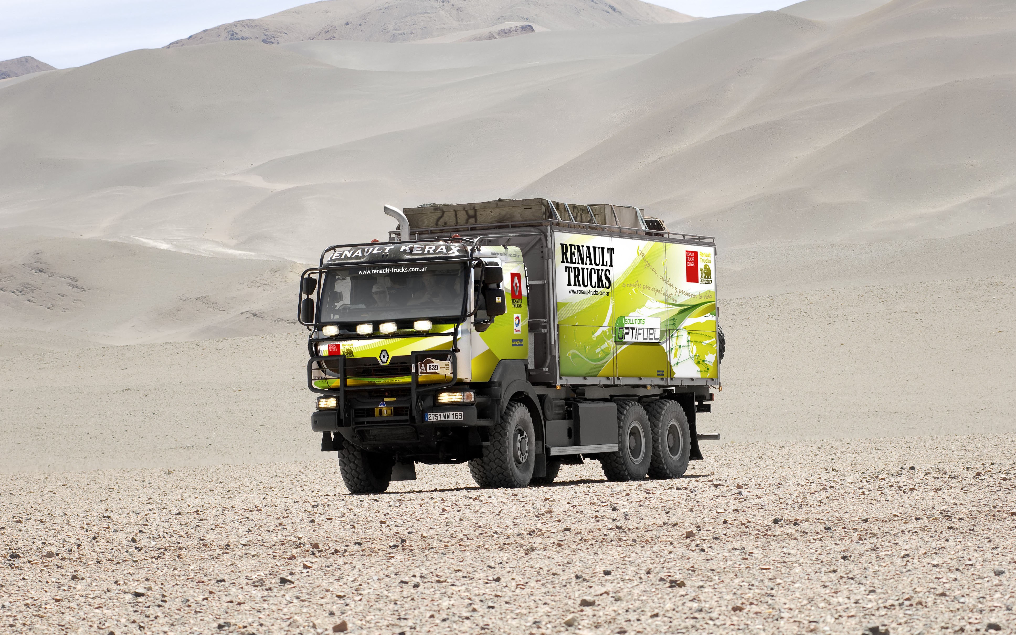 Renault truck in desert