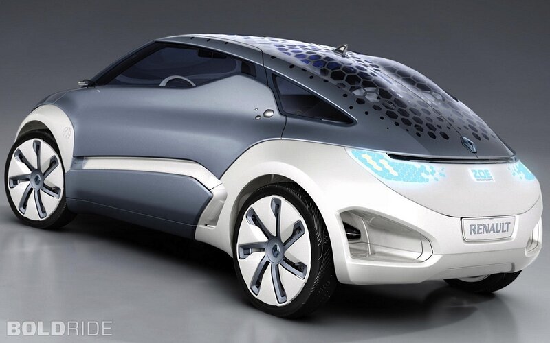 Renault Zoe Concept Car — White, Futuristic