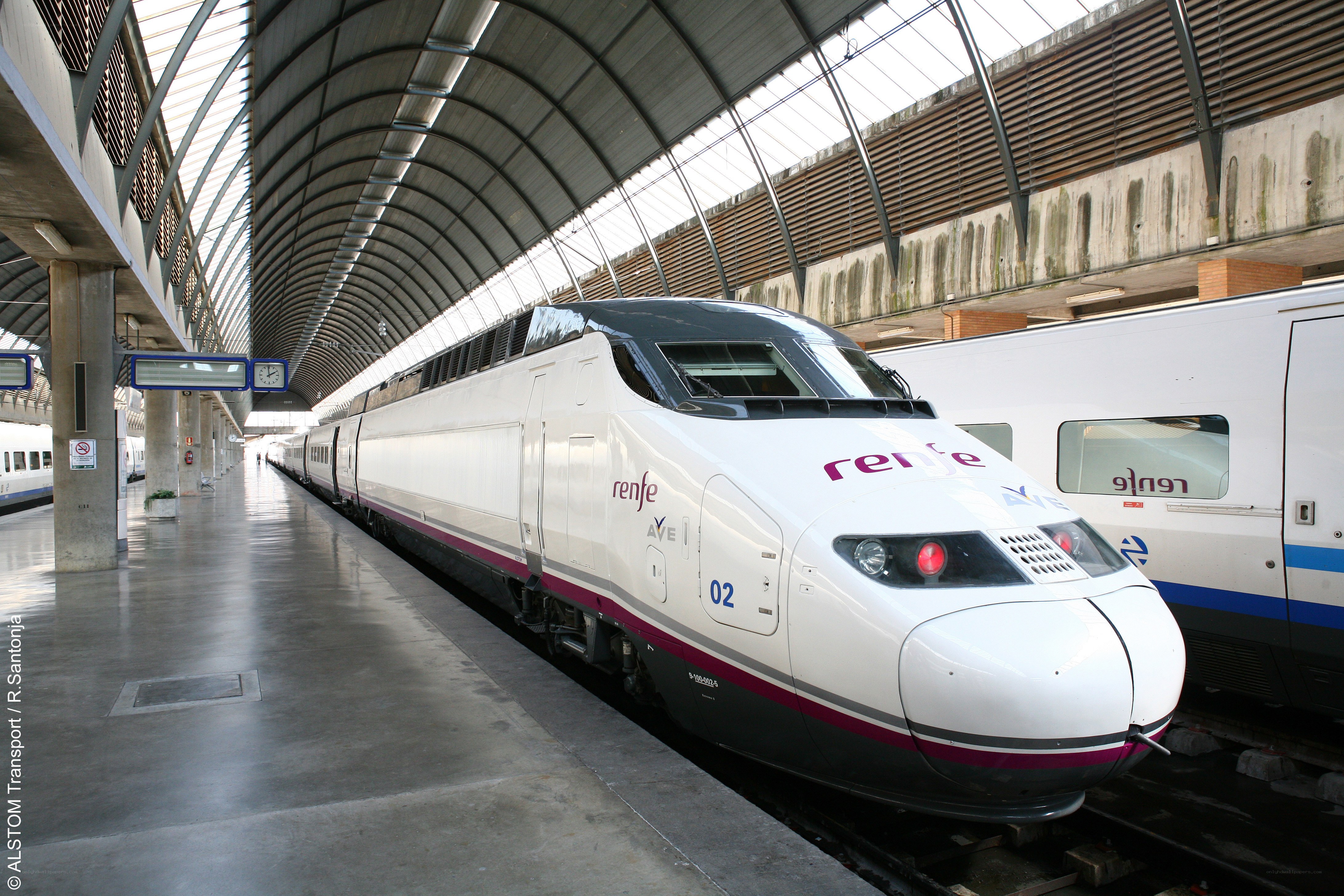 Renfe AVE high-speed train at station