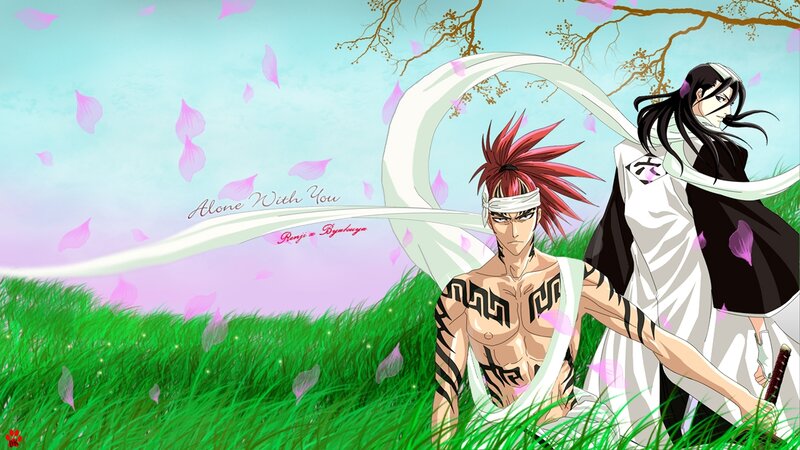 Renji and Byakuya in a field