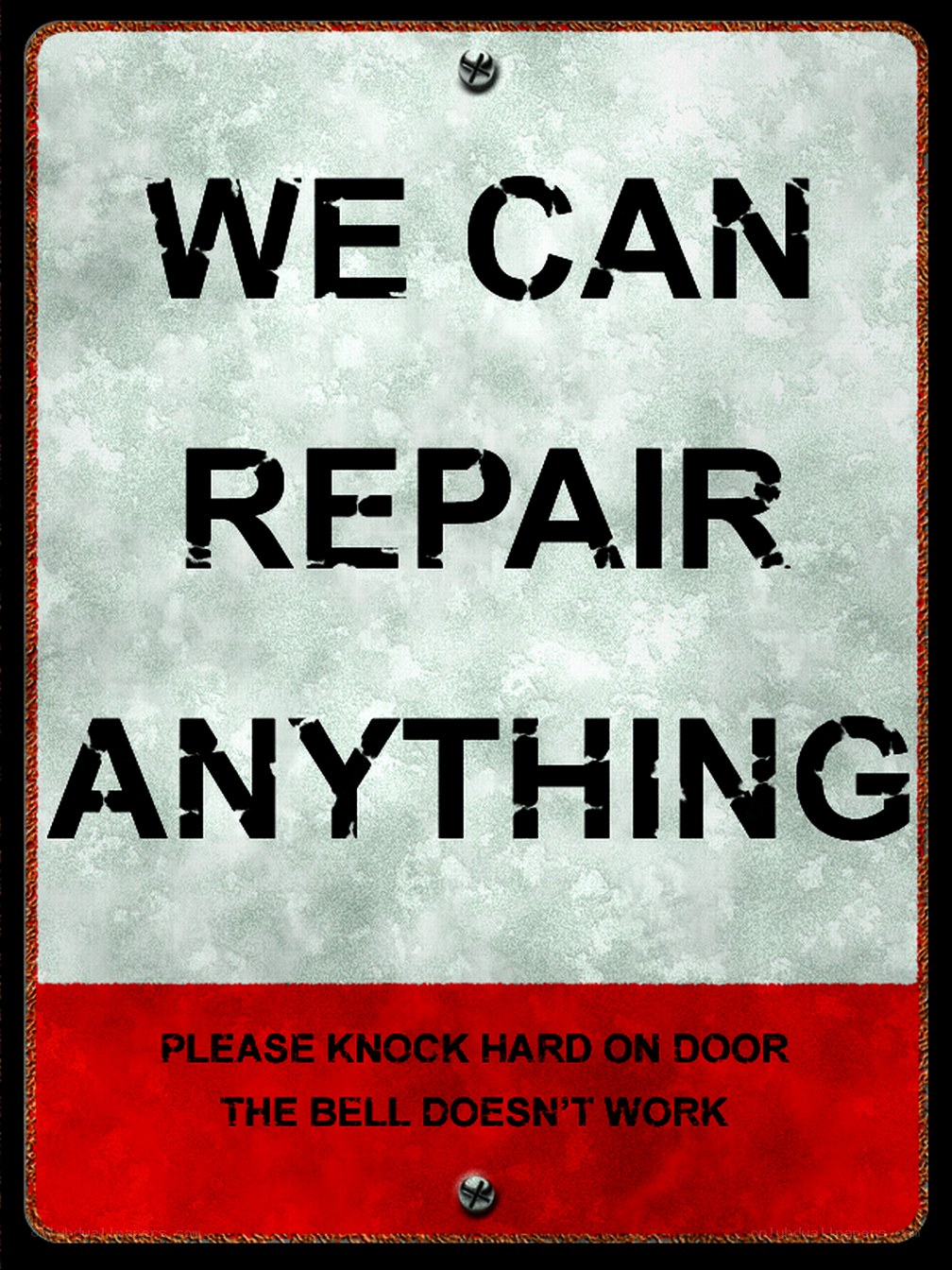Repair shop sign