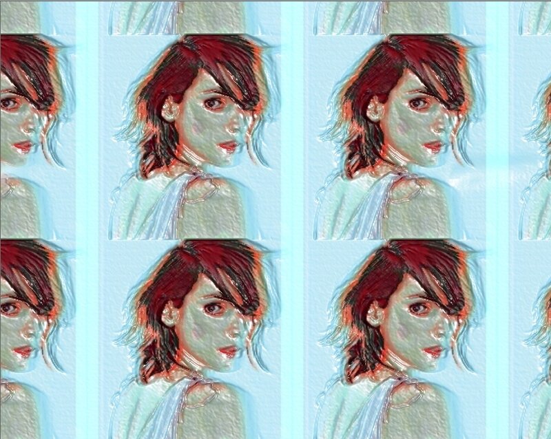 repeated portrait pattern