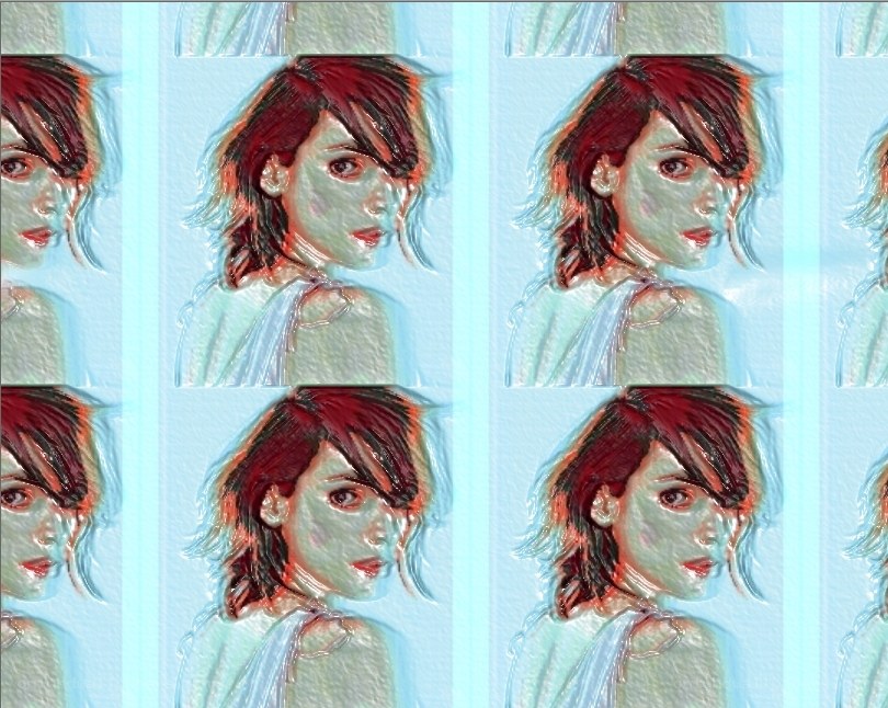 repeated portrait pattern