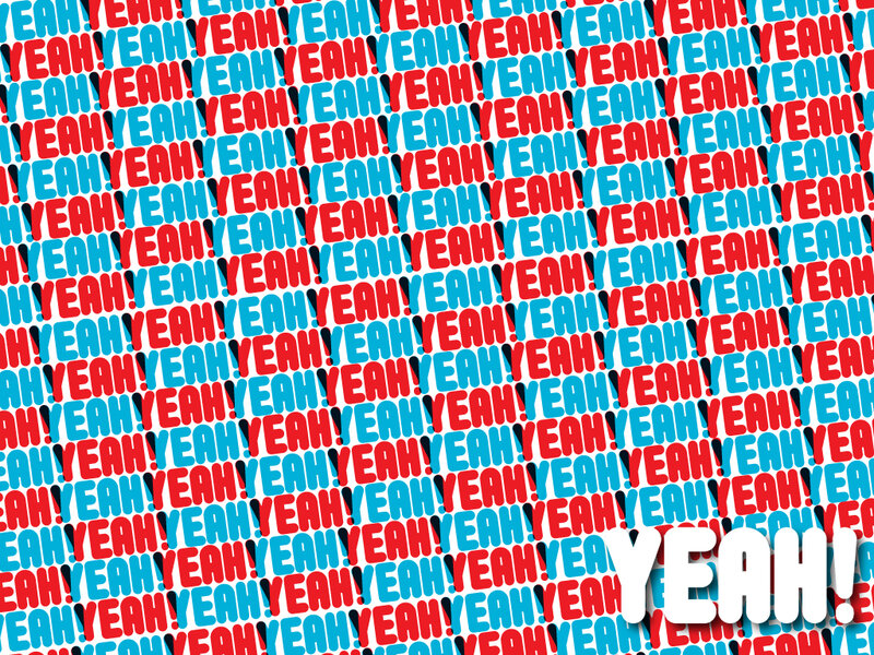 repeated yeah text pattern