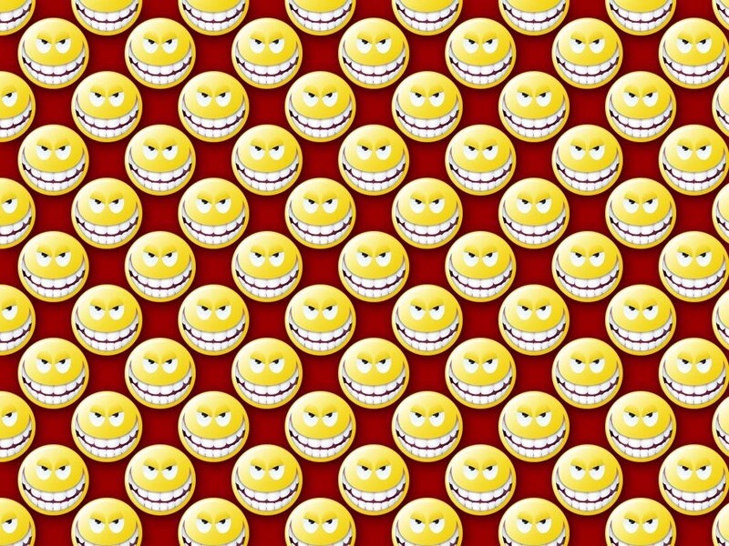 repeating angry smiley faces