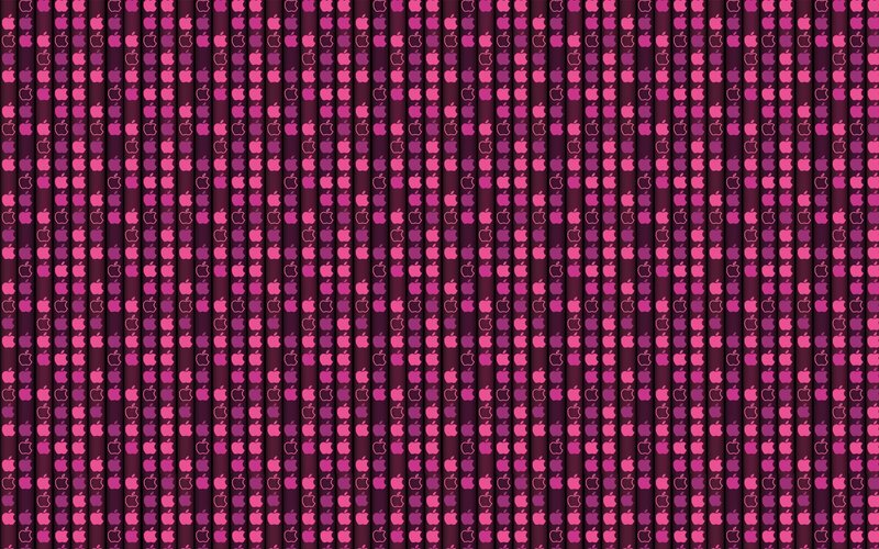Repeating Apple Logos — Purple