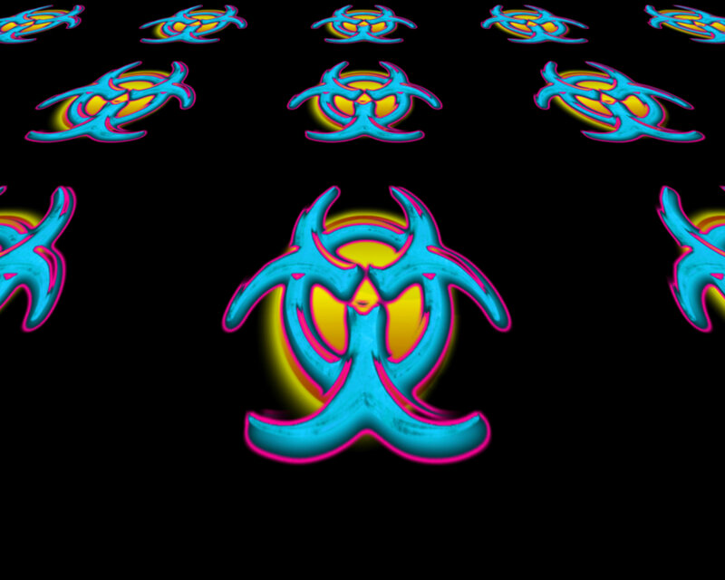 Repeating Biohazard Symbols