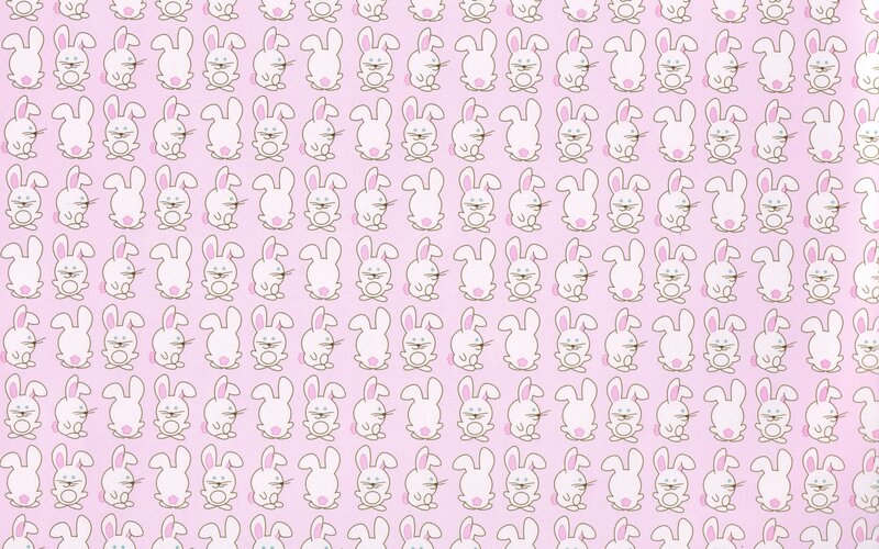 Repeating Bunny Pattern — Pink, Playful