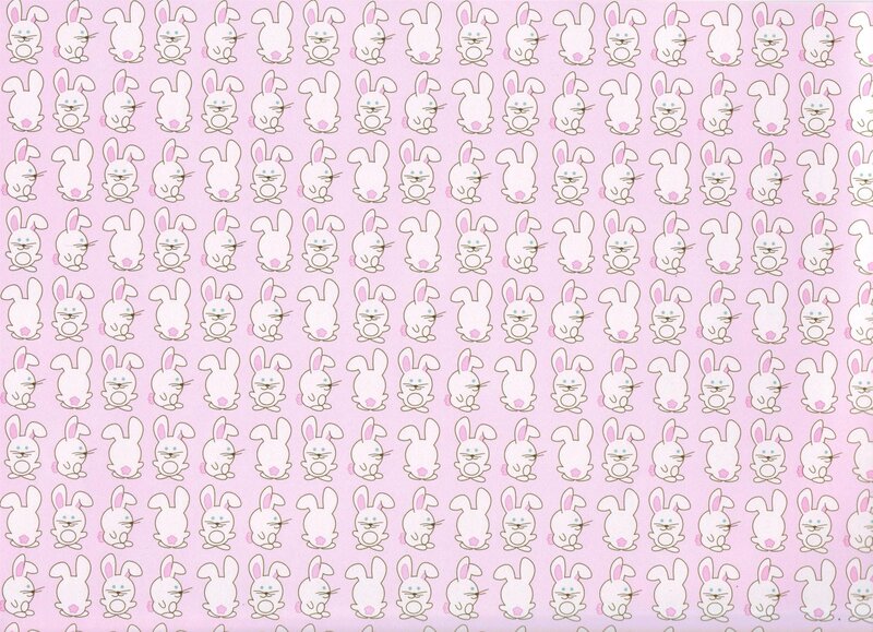 Repeating Bunny Pattern — Pink