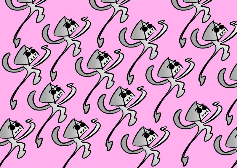 Repeating Cartoon Figures