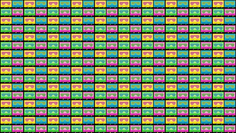 Repeating Cassette Tape Pattern