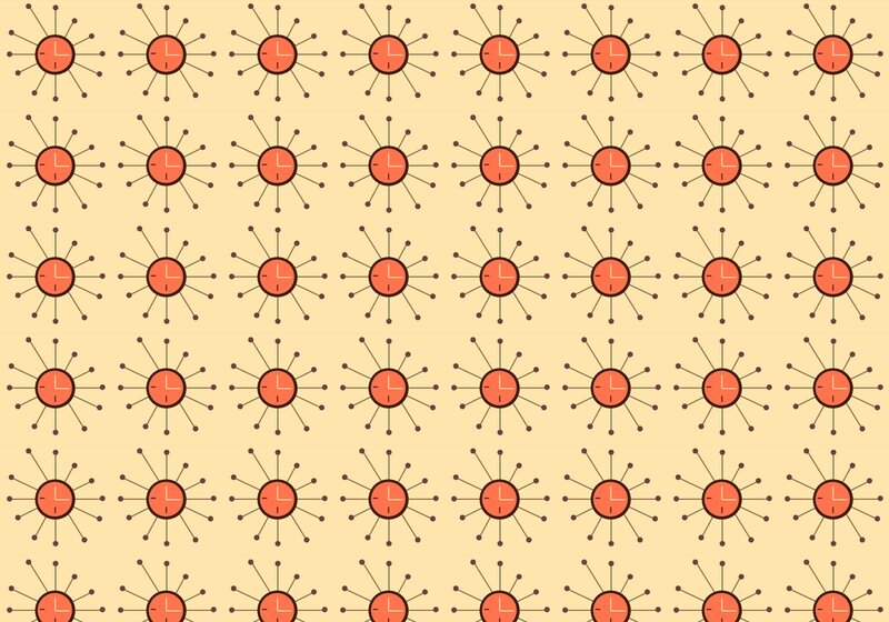 repeating clock pattern