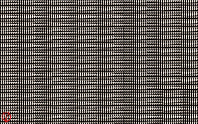 repeating face pattern with watermark