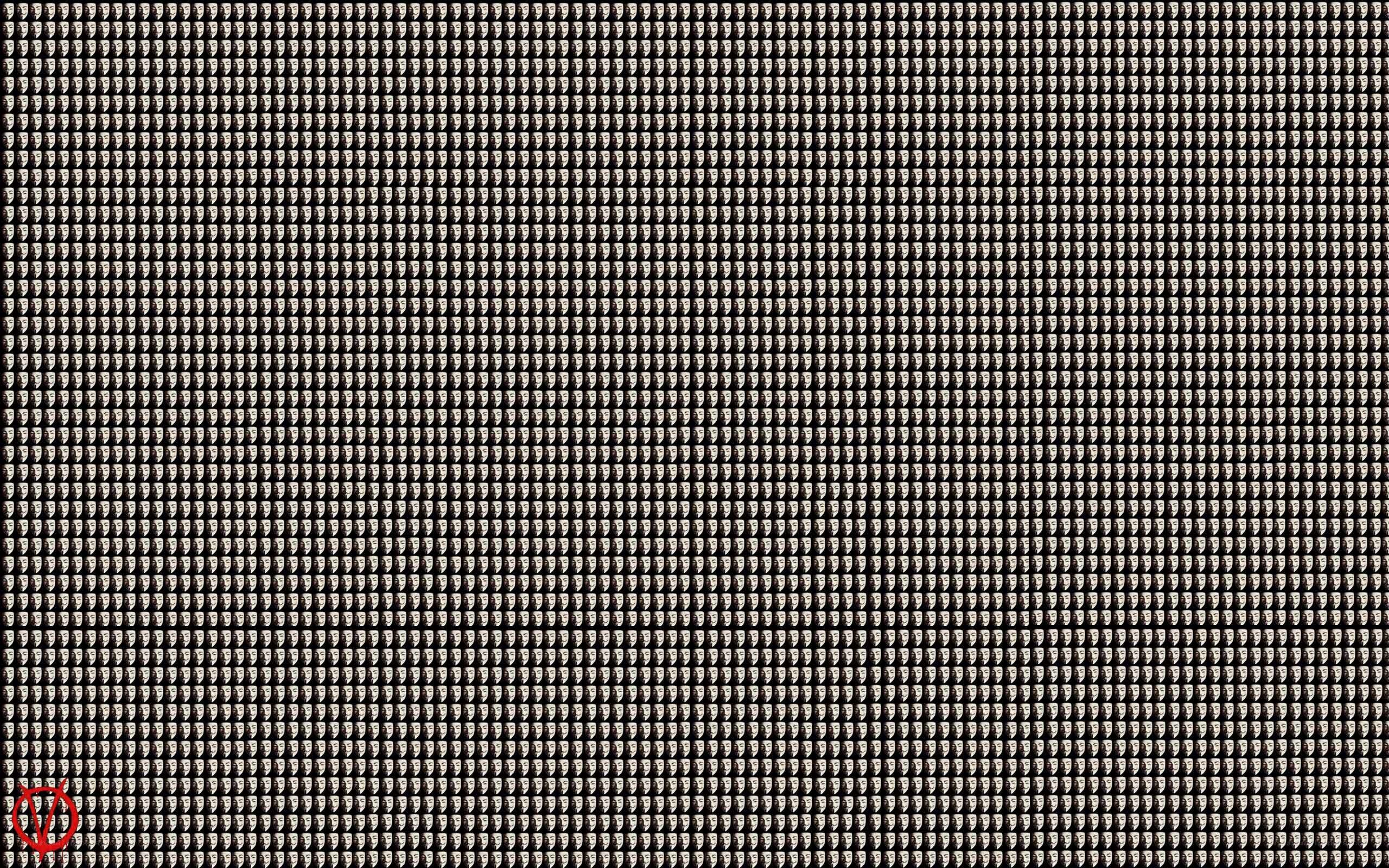 repeating face pattern with watermark