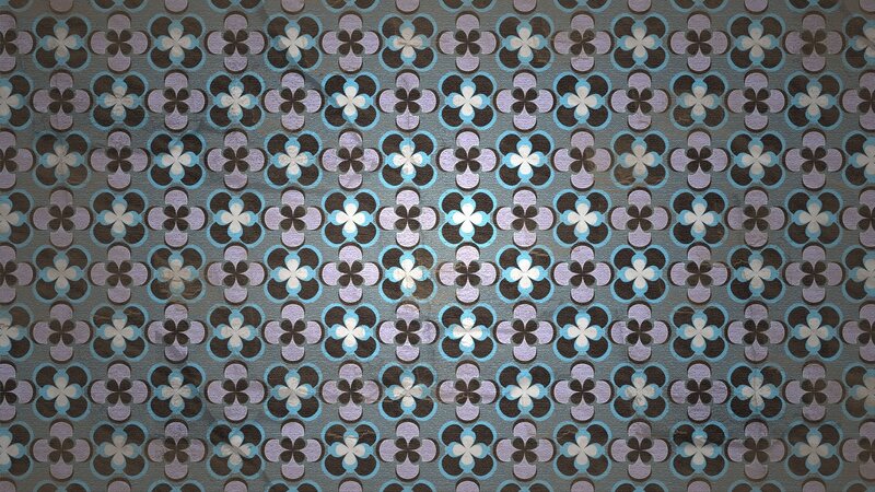 Repeating Floral Pattern — Blue