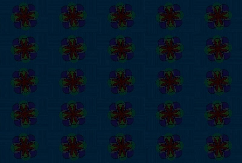 Repeating Flower Pattern — Blue