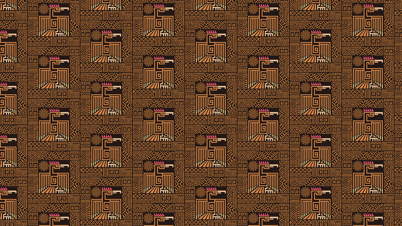 Repeating Geometric Pattern — Brown