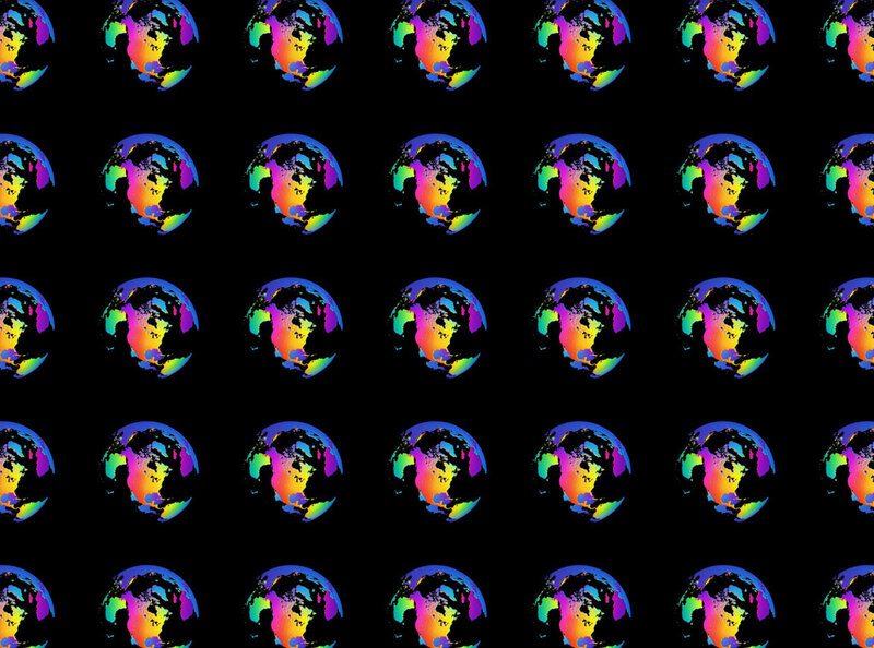 Repeating Globe Pattern