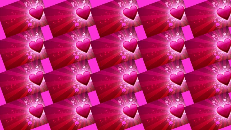 Repeating Heart Pattern — Pink, Festive