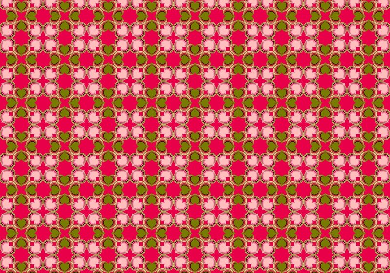 Repeating Heart Pattern — Pink, Playful