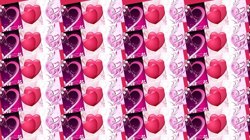 Repeating Heart Pattern — Pink, Romantic