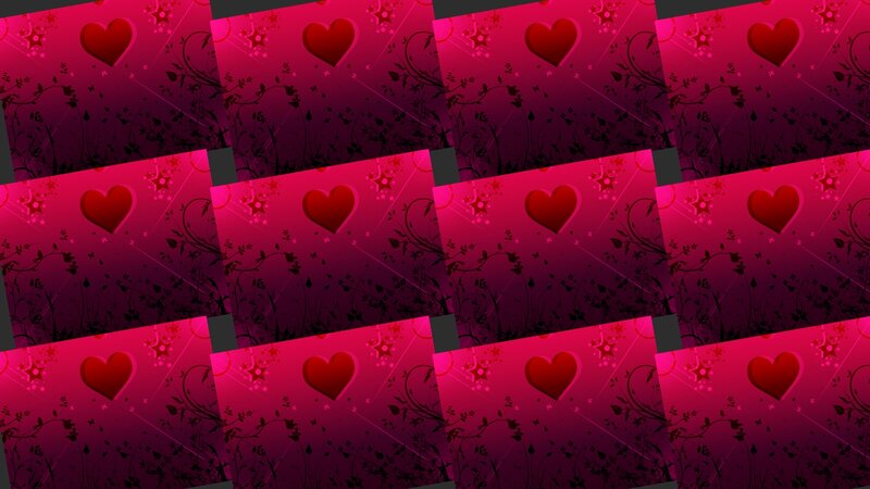 Repeating Heart Pattern — Red
