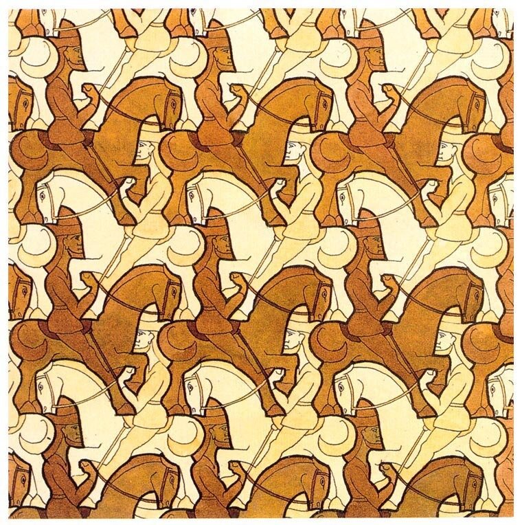 repeating horse riders pattern