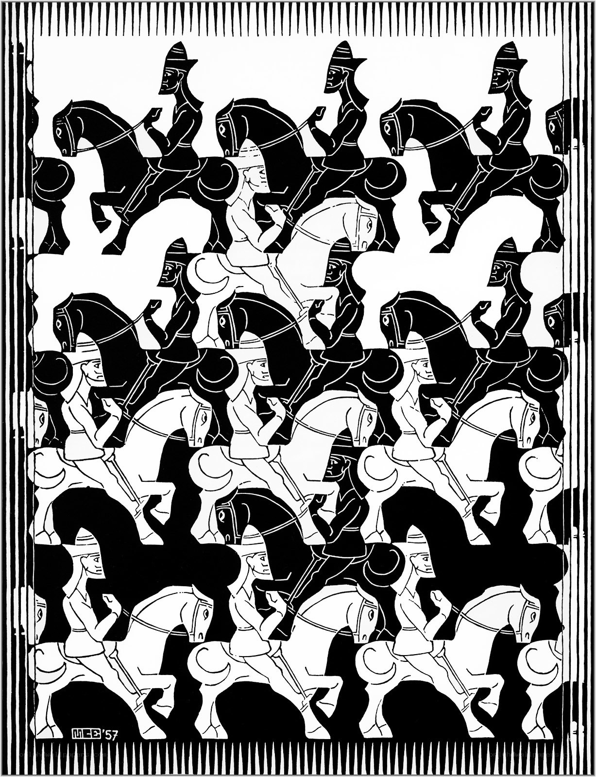 Repeating horsemen pattern