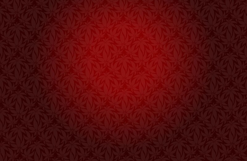 Repeating Leaf Pattern — Red