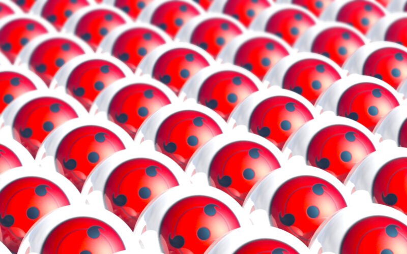 repeating red orbs pattern